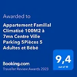 Appartement Climatise 100M2 7Mn Centre Ville Garage 5Pieces 5 Adultes Bebe Arrivee Autonome